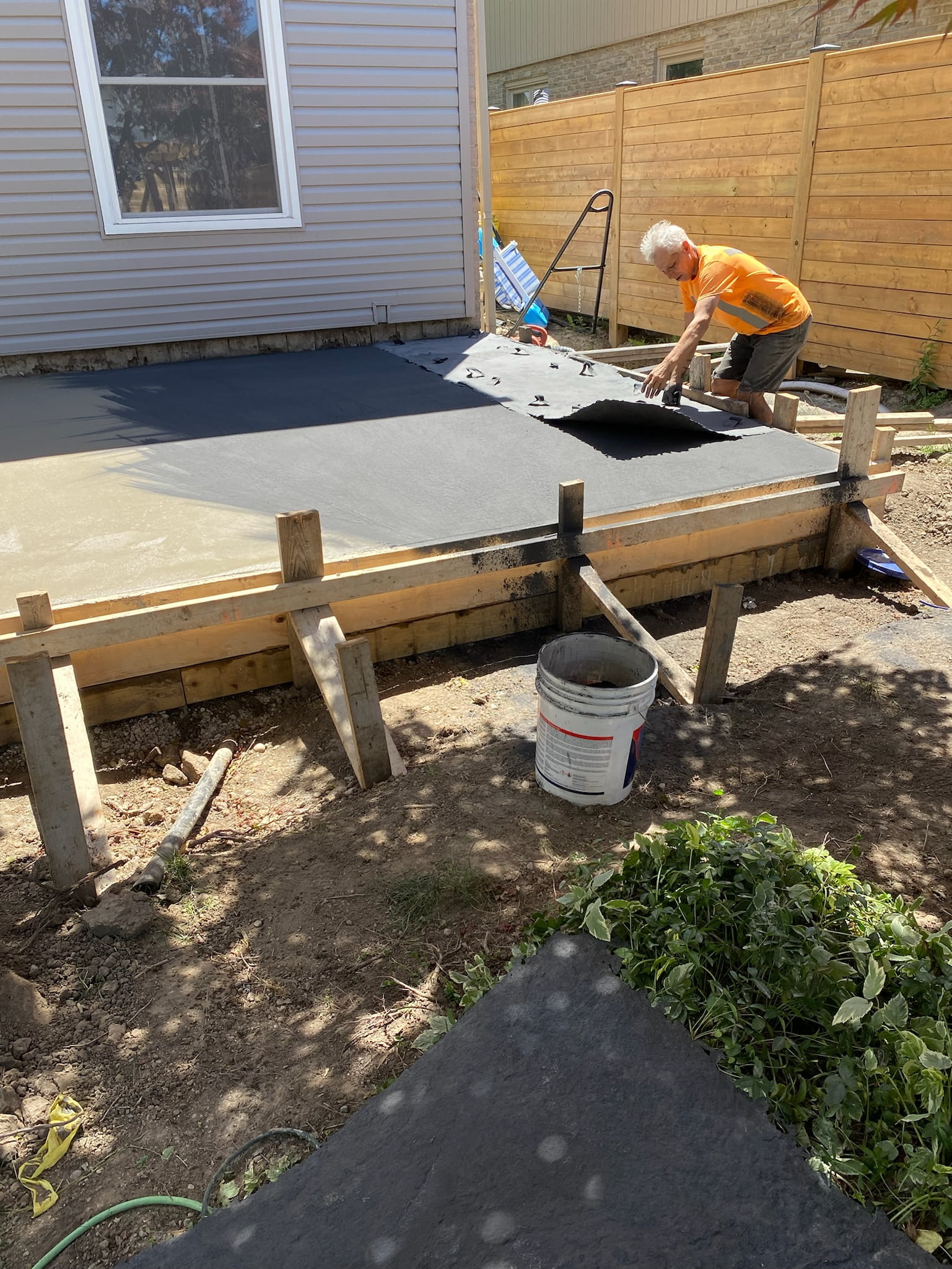 placing patterns for stamped concrete patio