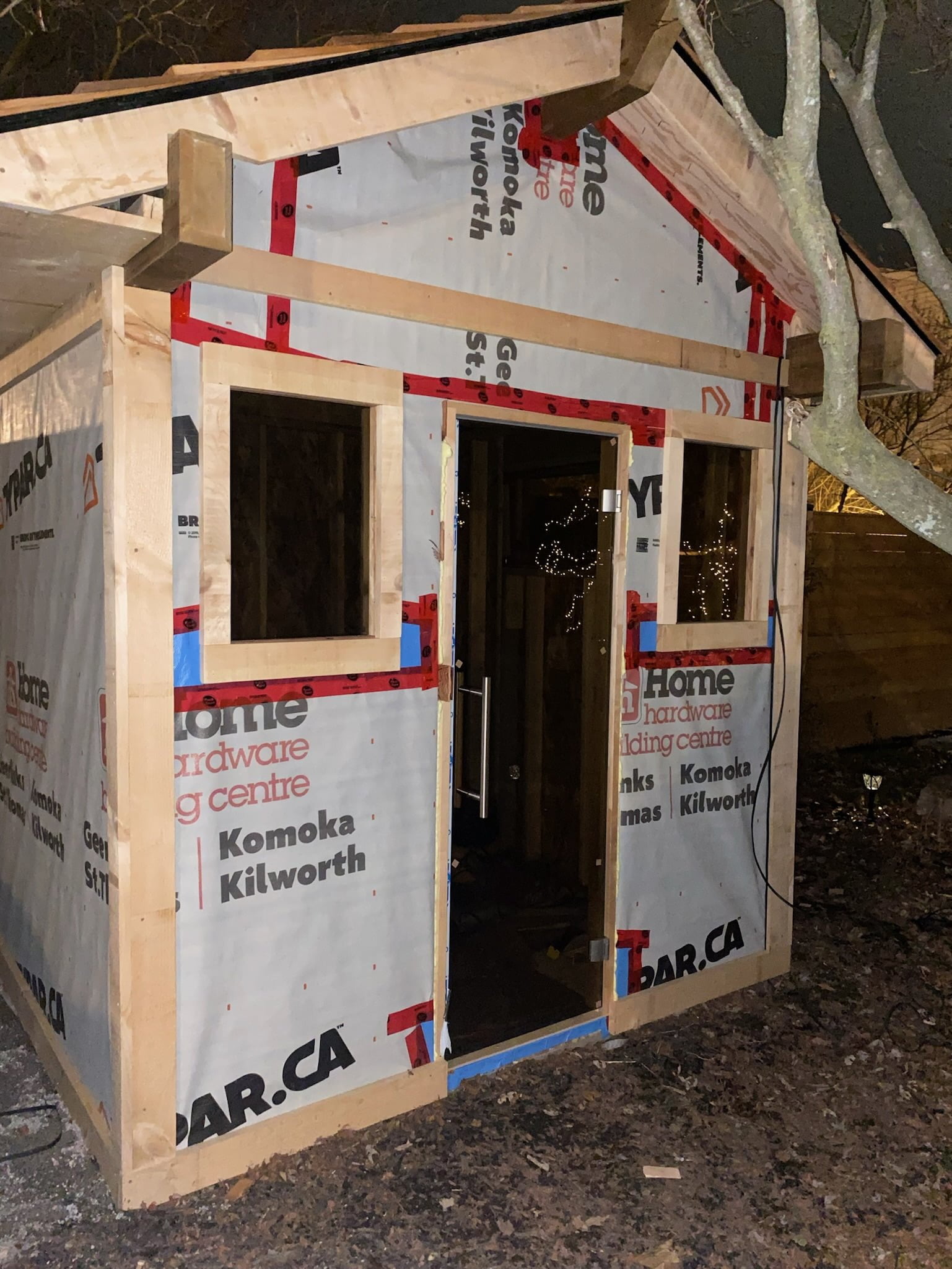 custom wooden pool shed framed