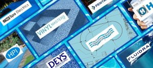 collage of photos with logos quality brands for pool installation