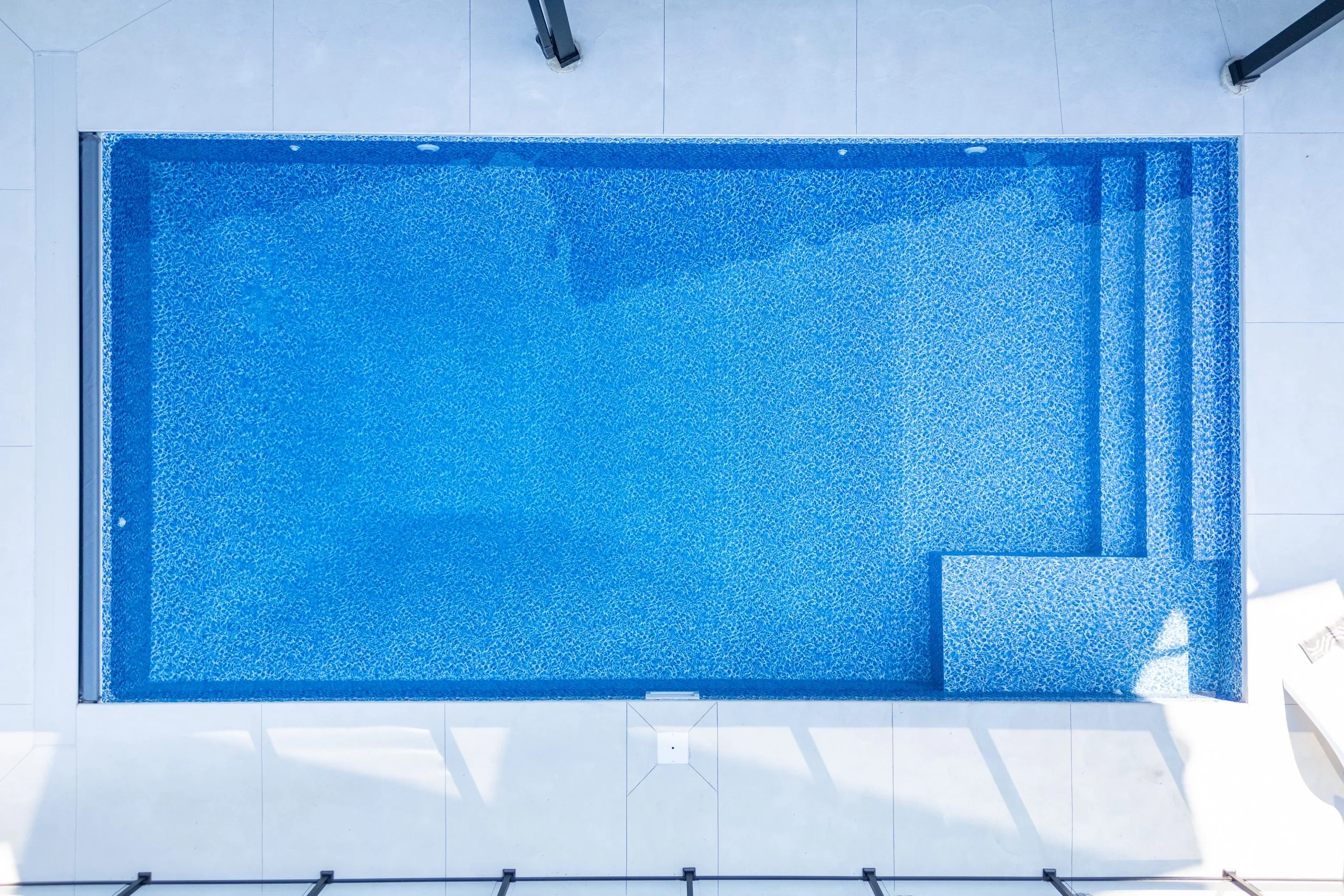 Winterberry Job site showing the excellence and elegance of Cracknell Pools backyard services, a view from above.