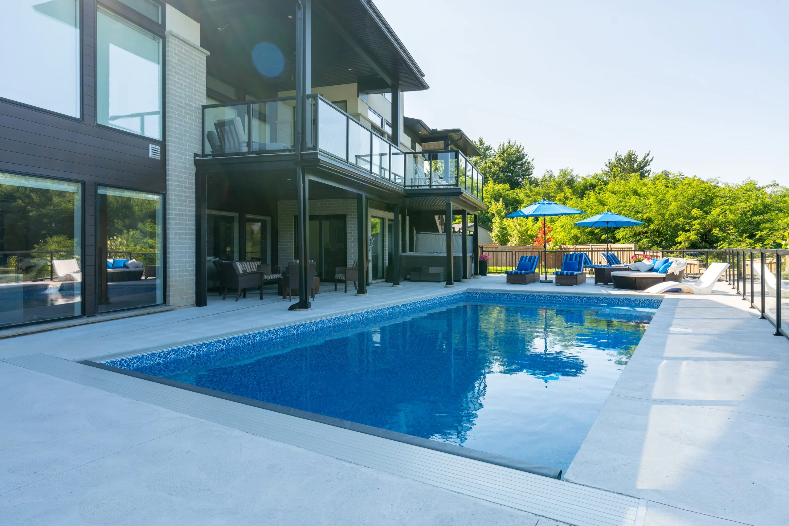 Winterberry Job site showing the excellence and elegance of Cracknell Pools backyard services