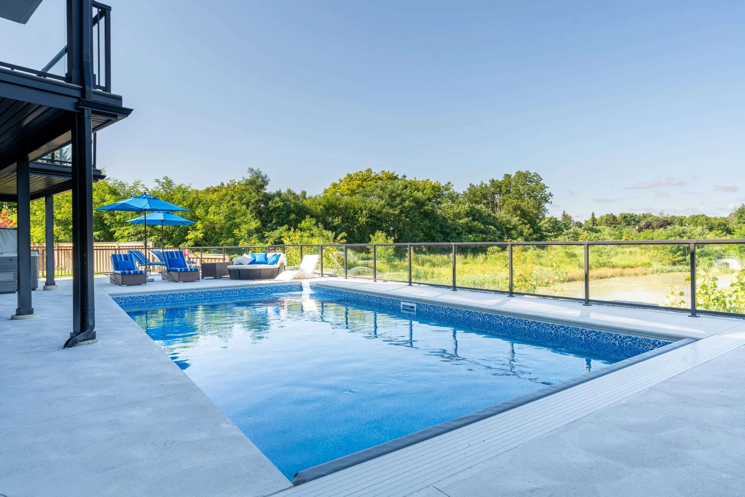 Winterberry Job site showing the excellence and elegance of Cracknell Pools backyard services