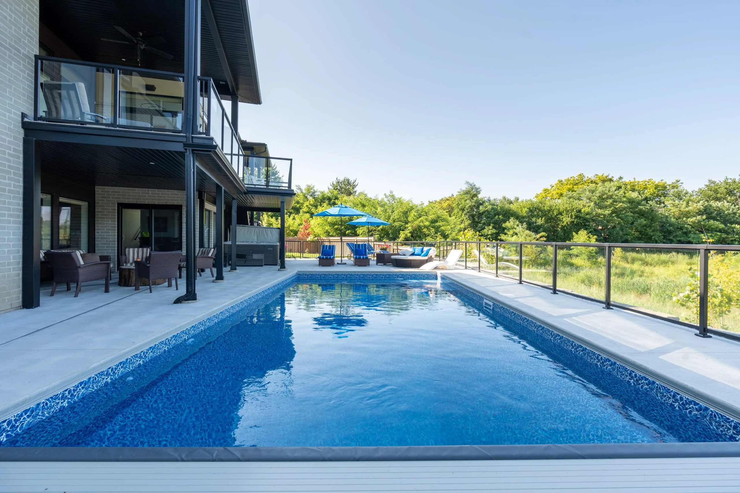 Winterberry Job site showing the excellence and elegance of Cracknell Pools backyard services