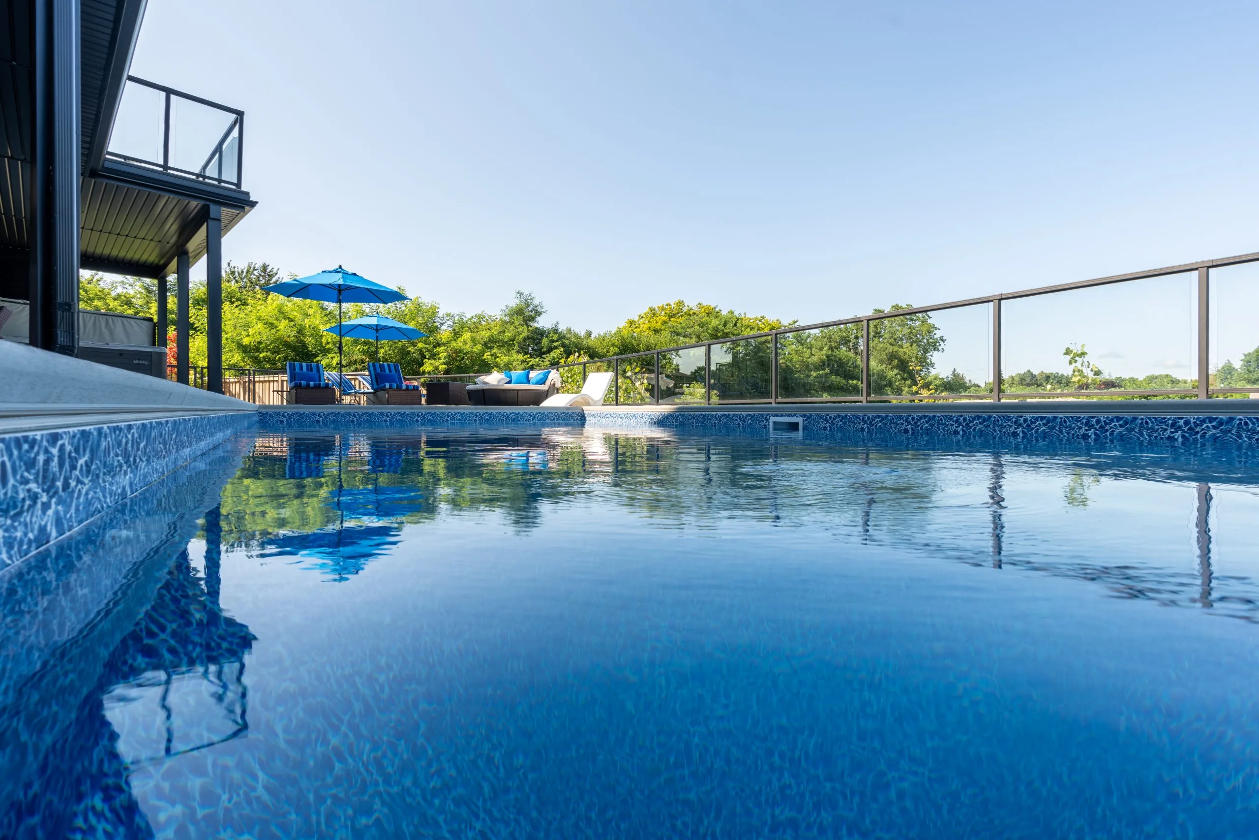 Winterberry Job site showing the excellence and elegance of Cracknell Pools backyard services