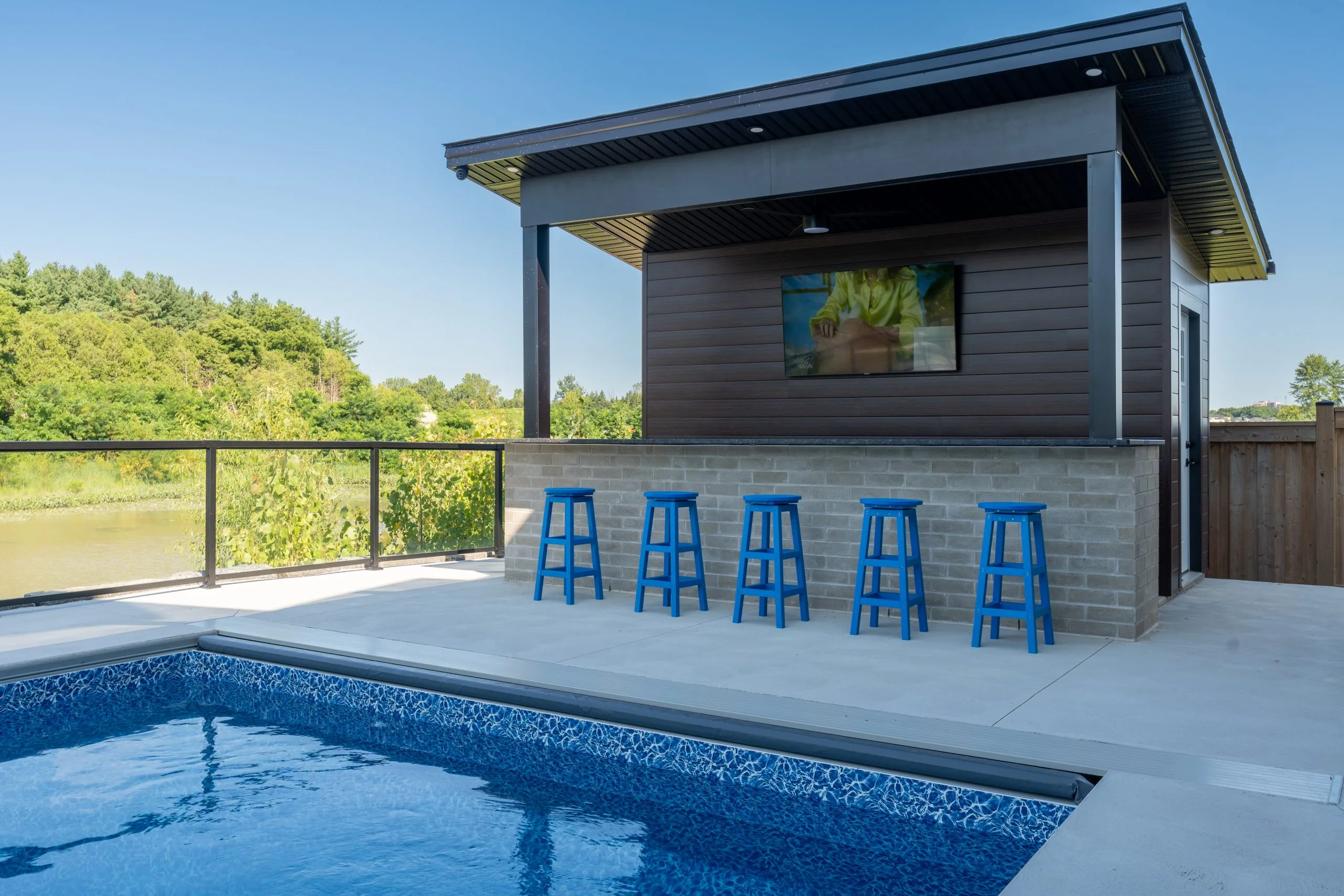 Winterberry Job site showing the excellence and elegance of Cracknell Pools backyard services