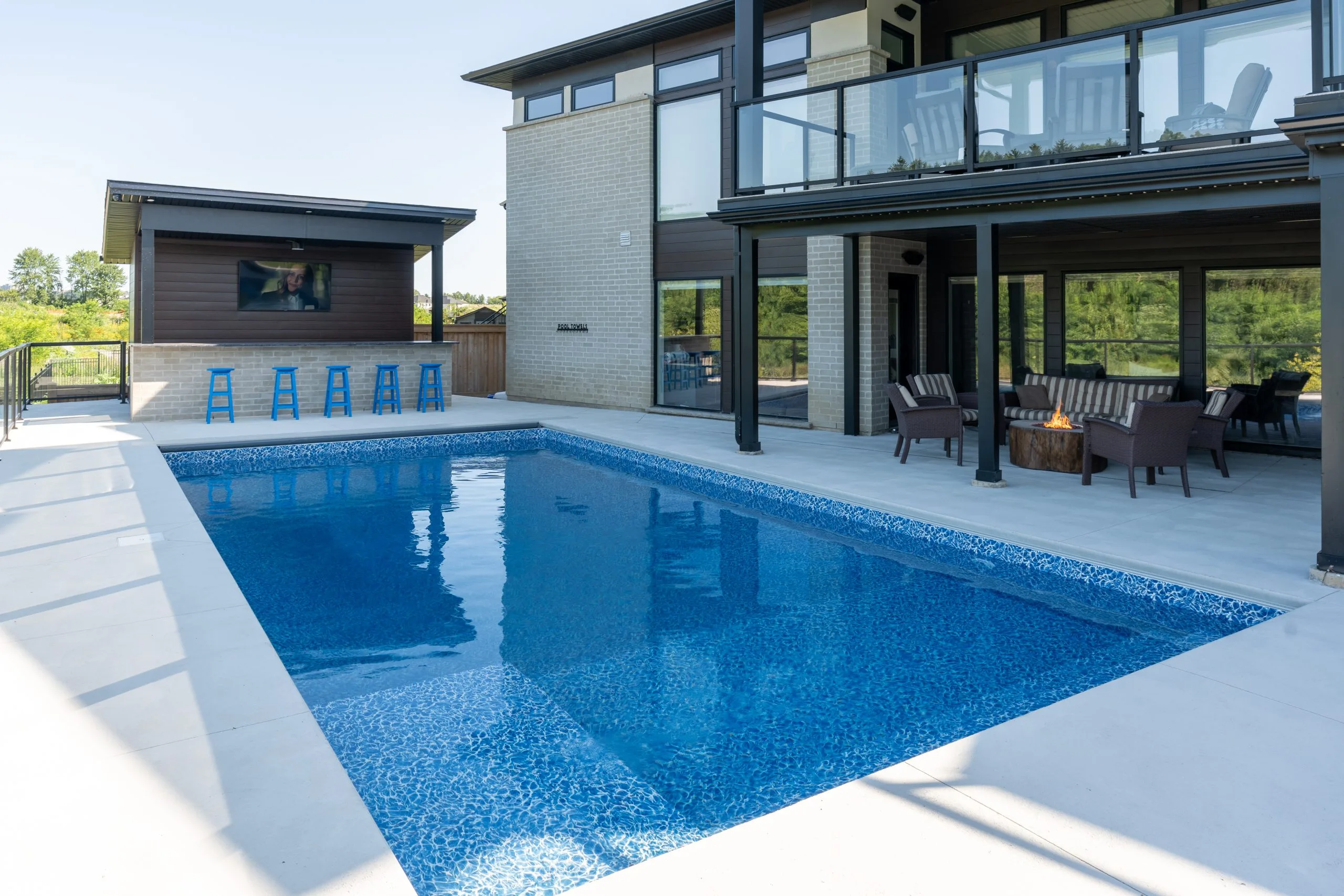 Winterberry Job site showing the excellence and elegance of Cracknell Pools backyard services