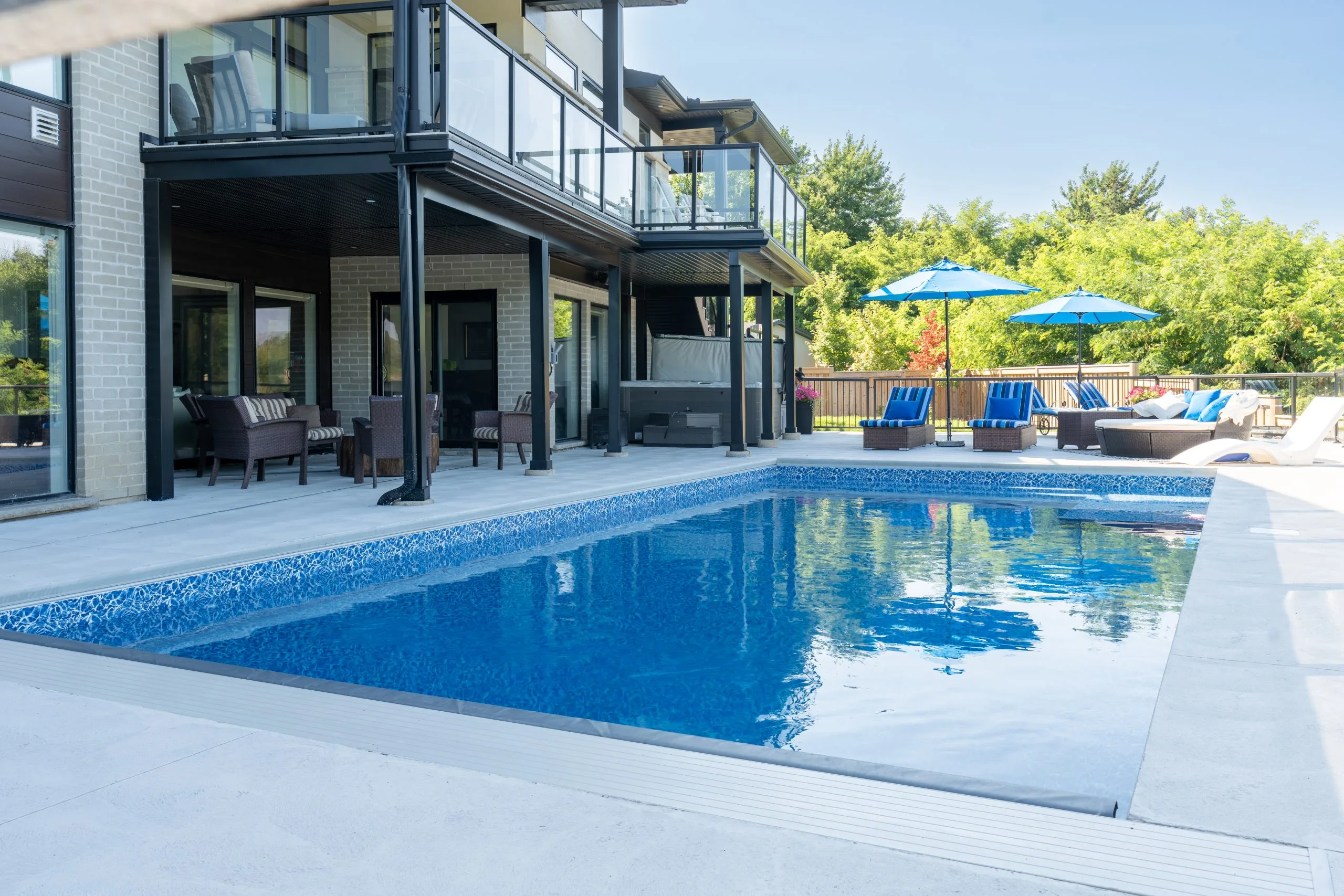 Winterberry Job site showing the excellence and elegance of Cracknell Pools backyard services