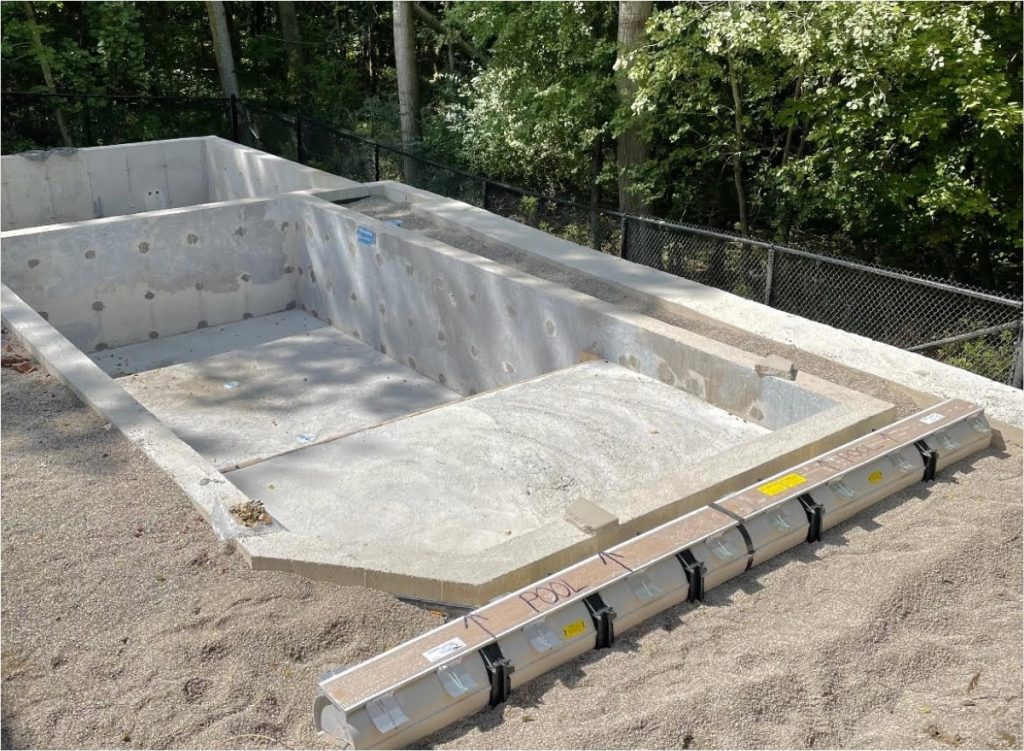 complete concrete pool shell